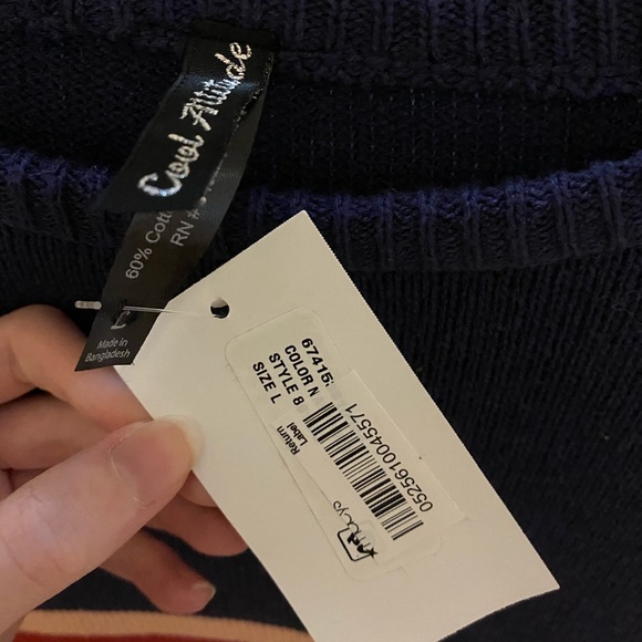 Cool Attitude Navy Striped Sweater - Picture 3 of 3